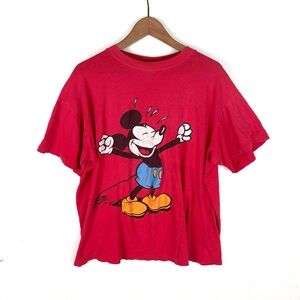 VINTAGE Disney Red Mickey Mouse Tee